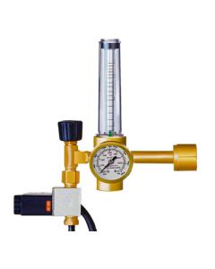 CO2 Brass Tank Regulator w/ Solenoid Valve