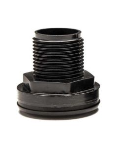 ABS Domestic Through-Wall Bulkhead - Black - FPT x Socket - 3/4-Inch (400/Cs)