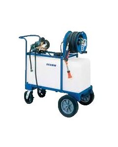 Dramm Chemdose - 20 Gal Tank w/ Cart & Powdercoated Steel Frame, Charger, 3 Wands, & 25' Hose