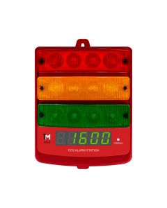 CO2 Alarm Station - Audio/Visual - LED Display Indicator w/ Cable Set