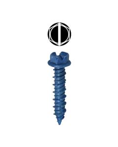 Slotted Hexagonal Head Anchoring Concrete Screw - 1/4-Inch x 2-1/4-Inch (Pack of 100)