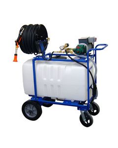 Dramm Hydra - 50 Gal - Electric Motor - Corrosive Resistant - 150' Hose - Bigfoot Wheels