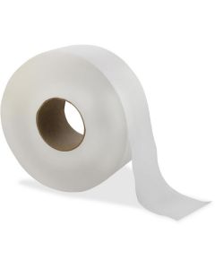 Jumbo Bathroom Tissue Toilet Paper - 2-Ply White 100% Virgin Pulp - 700 Ft x 9-Inch (Case of 12)