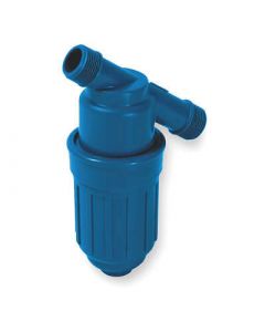 Manual Plastic Filter - Blue-Chem Resistant Filter - Polyester Screen & Cap - 18 GPM Max - 3/4-Inch - 300 Micron