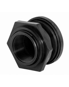 Poly Bulkhead Fitting - EPDM O-Ring - FPT x FPT