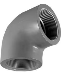 PVC 90-Degree Elbow Fitting - Schedule 40 - White - FPT x FPT - 1/2-Inch (50/Cs)