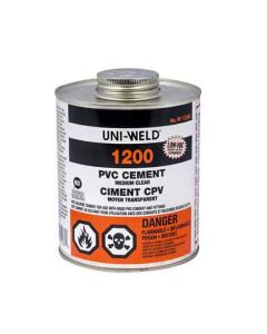 PVC Cement - Clear - Medium Body Glue - 1/2-Pint (24/Cs)