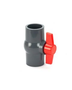 PVC Compact Ball Valve - Gray - Socket x Socket - 1/2-Inch (162/Cs)