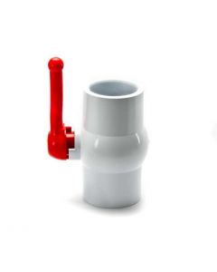 PVC Compact Ball Valve - White - Socket x Socket - 3-Inch (2/Cs)