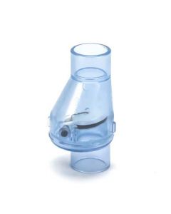 PVC Flapper Check Valve - No Spring - Clear - Socket x Socket - 1/2-Inch (12/Cs)