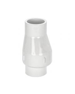 PVC Flapper Check Valve - Spring - White - Socket x Socket - 1-1/2-Inch (12/Cs)