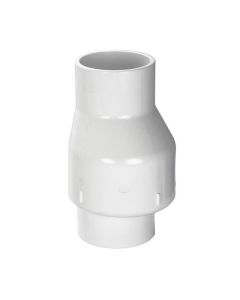 PVC Flapper Check Valve - Spring - White - Socket x Socket - 3-Inch (8/Cs)