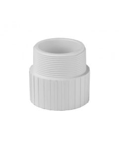 PVC Male Adapter - Schedule 40 - White - Socket x MPT