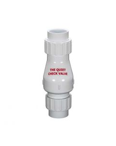 PVC True Union Flapper Check Valve - No Spring - White - Socket x Socket - 1-1/2-Inch (12/Cs)