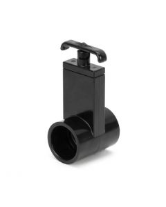 PVC Uni-Body Slice Valve - Black - Socket x Socket - 1-1/2-Inch (56/Cs)