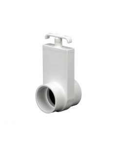 PVC Uni-Body Slice Valve - White - Socket x Socket - 1-1/2-Inch (56/Cs)