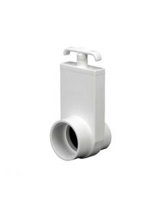 PVC Uni-Body Slice Valve - White - Socket x Spigot - 1-1/2-Inch (56/Cs)