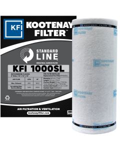 Kootenay Commercial Carbon Filter KFI 1000SL - No Flange - 15.8 inch x 39.4 inch - 840 CFM (8/Plt)