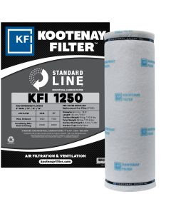 Kootenay Commercial Carbon Filter KFI 1250 - No Flange - 15.8 inch x 49.2 inch - 1020 CFM (8/Plt)