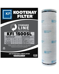 Kootenay Commercial Carbon Filter KFI 1500SL - No Flange - 15.8 Inch x 59.1 Inch - 1260 CFM (8/Plt)