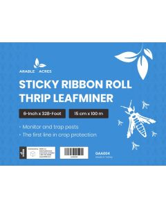 Arable Acres Sticky Ribbon Roll - Thrip Leafminer - Blue - 6-Inch x 328-Foot (2/Cs)