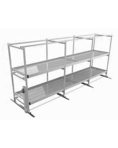 2-Tier Commercial Rolling Bench w/ Tray