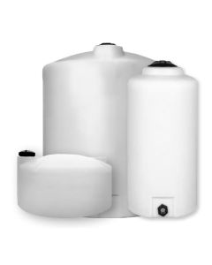 Vertical Bulk Chemical Tanks - Flat Bottom - White