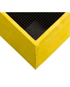 Sanitzing Foot Bath Tall Wall - 5 Gallon Capacity - 32 x 39 x 2.5-Inch - Black/Yellow