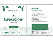 Arable Acres GrowCoir Prefilled Open Top Bags - Triple Washed Coconut Coir - 63% WHC / 20% AFP - 1 Gallon (Case of 44) (52 Cs/Plt)