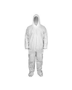White Coveralls - Hood, Boots w/ Elastic Wrists & Ankles