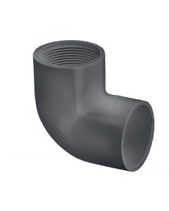 PVC 90度Elbow - Schedule 80 - Gray - Socket x FPT