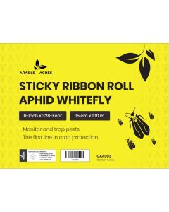 Arable Acres Sticky Ribbon Roll - Aphid Whitefly - Yellow - 6-Inch x 328-Foot (2/Cs)